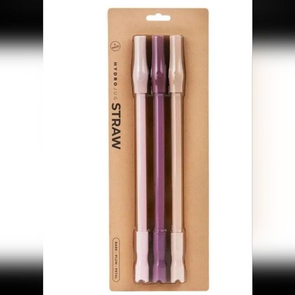 NEW HydroJug 3 Pack Replacement Straws Bare Plum Petal - Picture 1 of 2